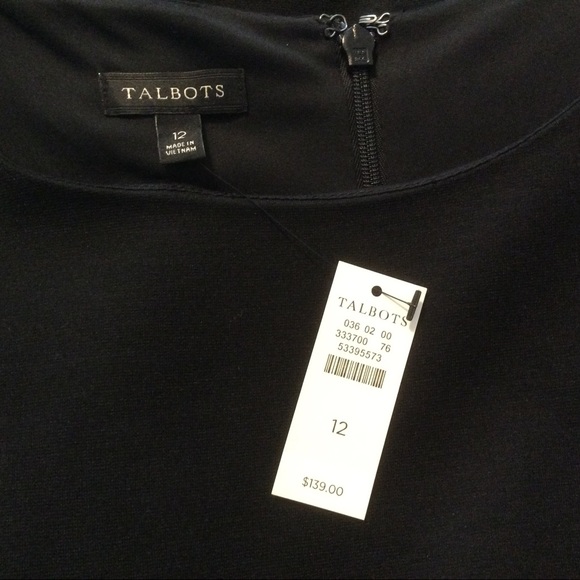Talbots Black Sheath Dress - Size 12 - Picture 9 of 13